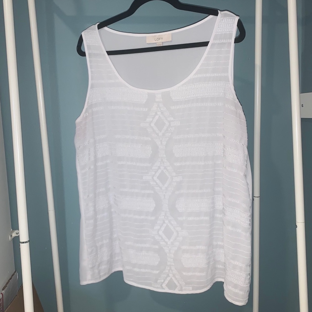 White Scoop Neck Tank